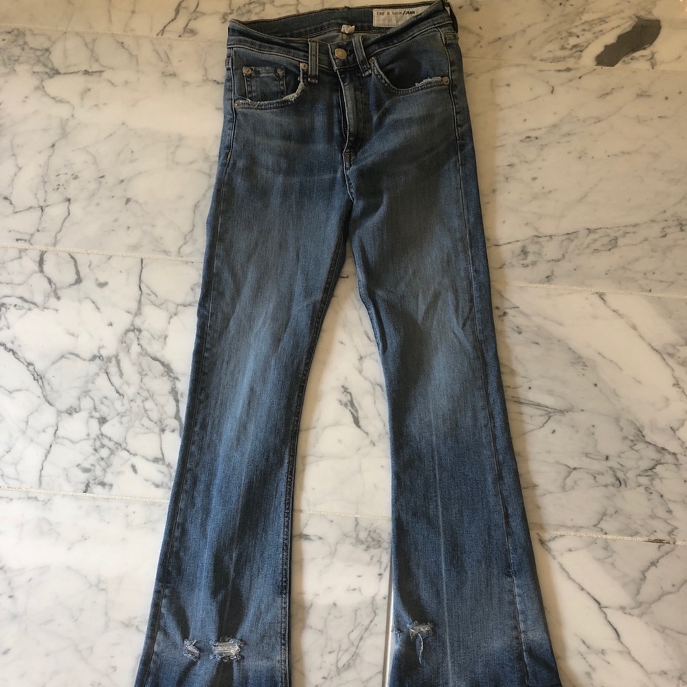 Rag and Bone cropped flare jean